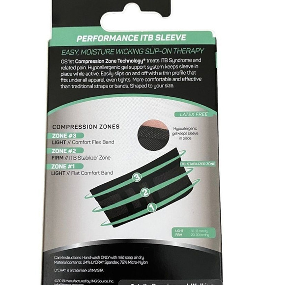 OS1st IT Band Size S ILiotibial Band Syndrome Performance Compression Sleeve IT3 - Picture 2 of 5